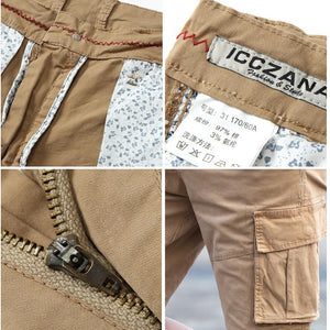 Men multi-pocket overalls shorts