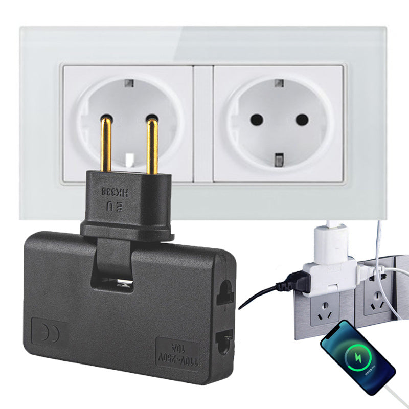 3 in 1 rotating socket converter