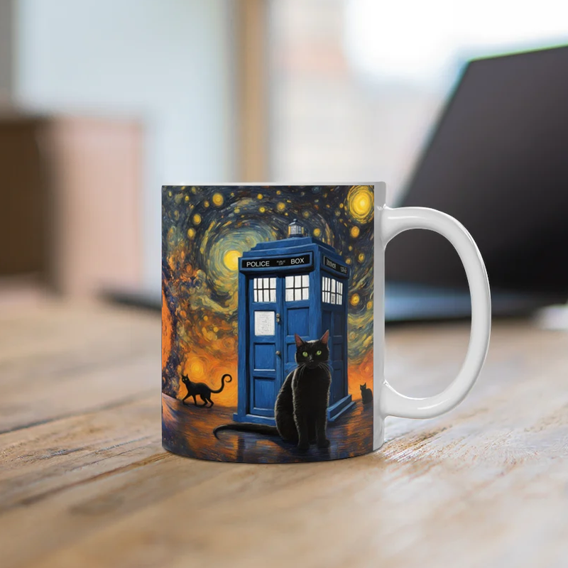 🐈‍⬛Doctor Inspired Tardis Mug