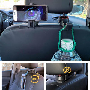 Car Headrest Hook with Phone Holder