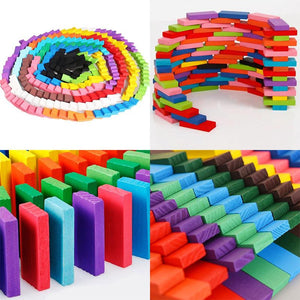 Colorful Domino Blocks Wooden Toys (120 PCs)