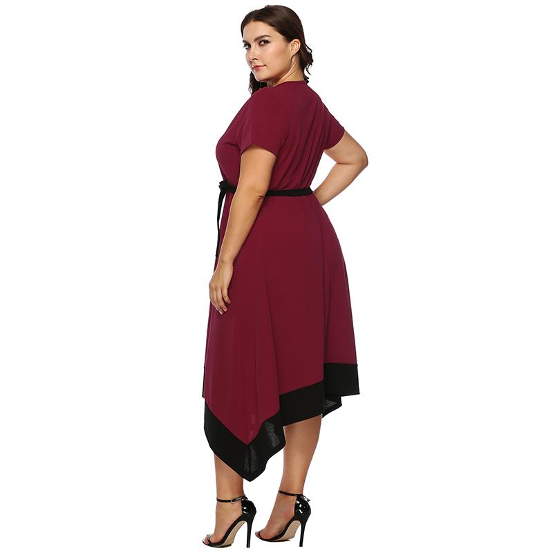 Plus Size Bow Belt Dress