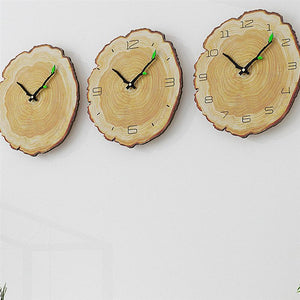 Wooden Annual Rings Wall Clock