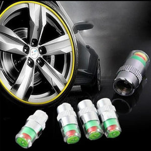 DOMOM Tire Pressure Indicator Valve Stem Caps(4PCS)