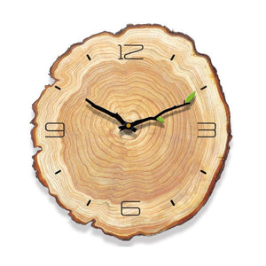 Wooden Annual Rings Wall Clock