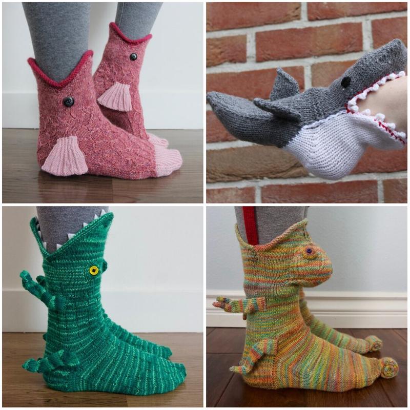 Animal Wool Knitted Socks