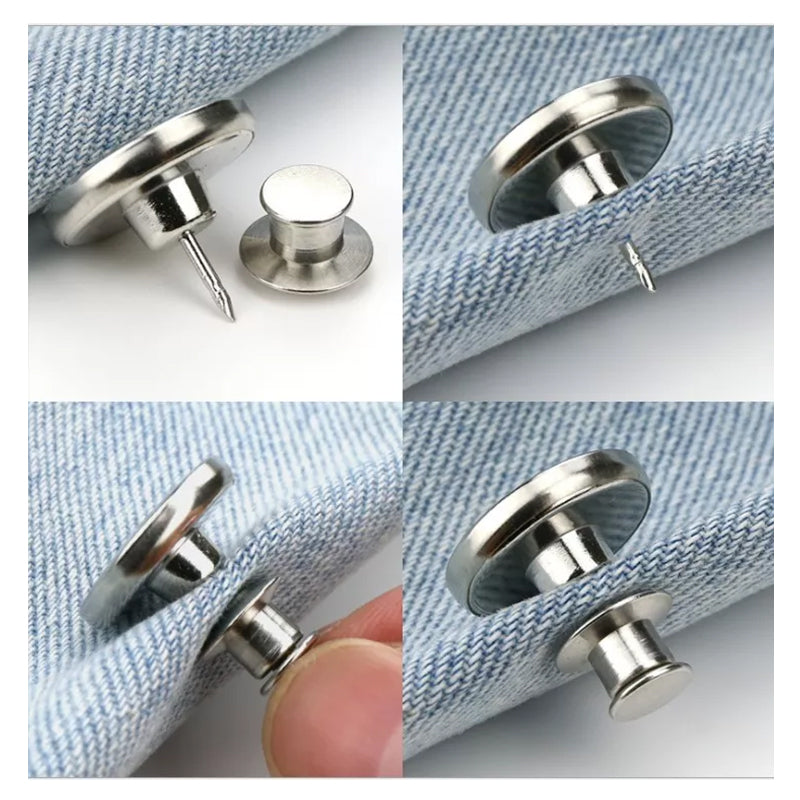 Adjustable No-Sew Jeans Button