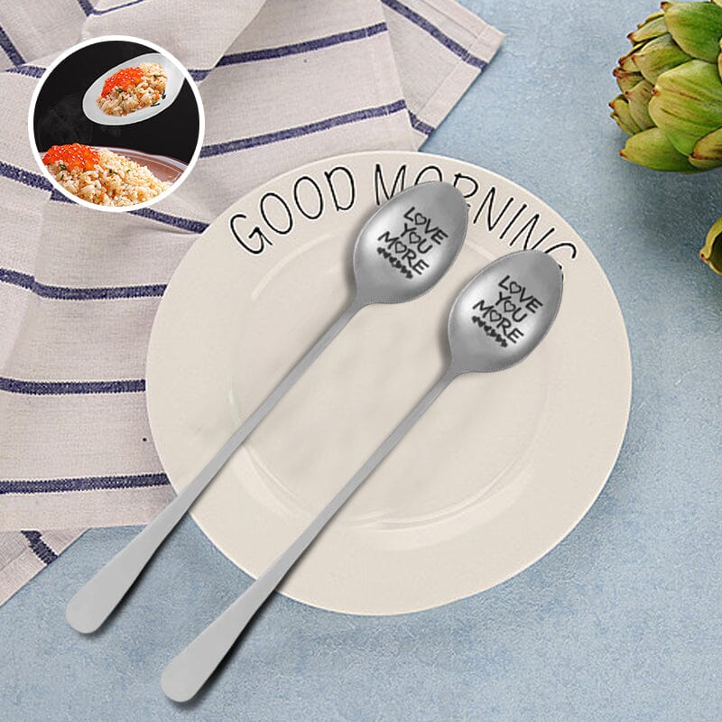 'Love You More' Engraved Spoon