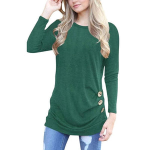 Women's Casual Long Sleeve Round Neck Shirt