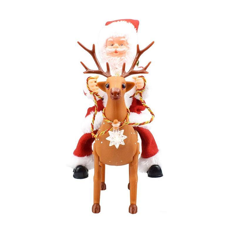 Santa Claus doll shaking the hips，Chimney Climbing Santa Claus，Santa Claus Riding An Electric Reindeer