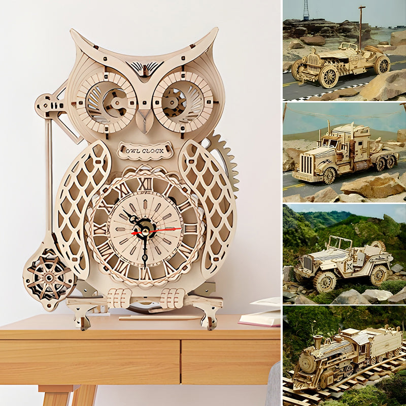 🦉Super Wooden Mechanical Model Puzzle Set